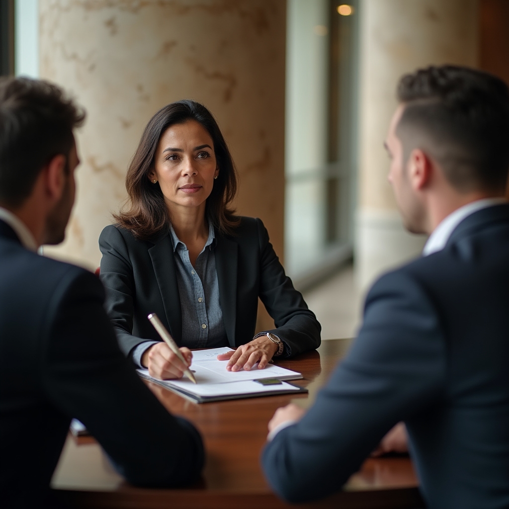 Manager che fornisce feedback costruttivo a un collaboratore in ambiente professionale